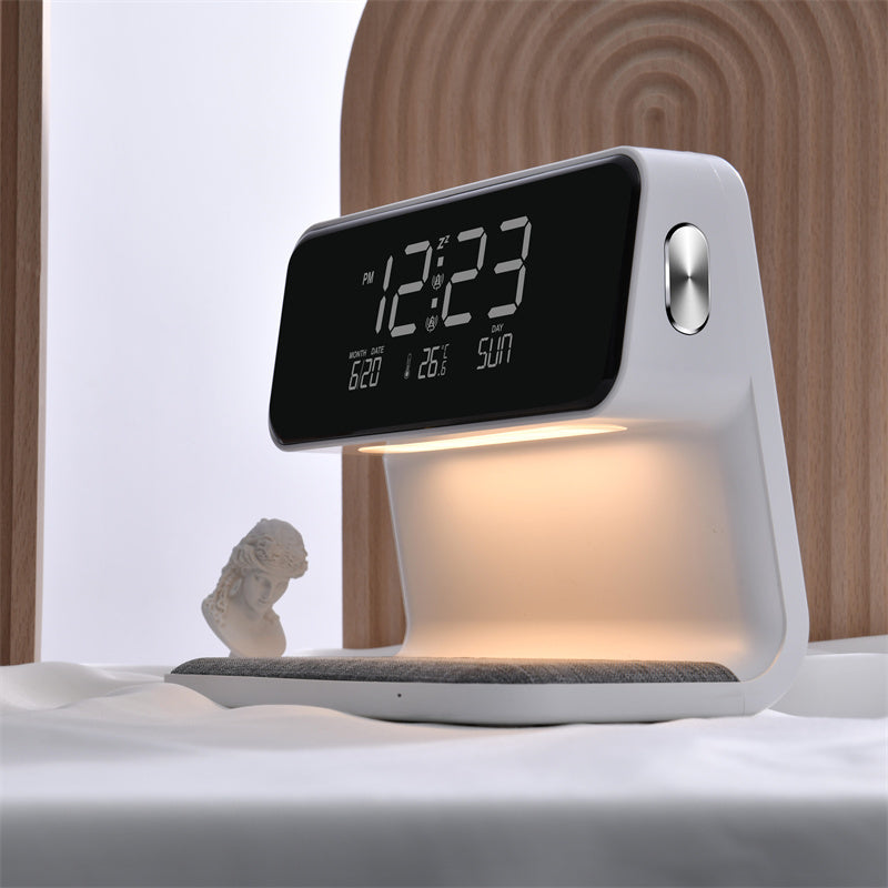 Bedside Lamp with Wireless Charging Station and Alarm Clock Display LED Nightstand Light Touch Dimmer for Bedroom Nightstand Qi Phone Charge | Thomler