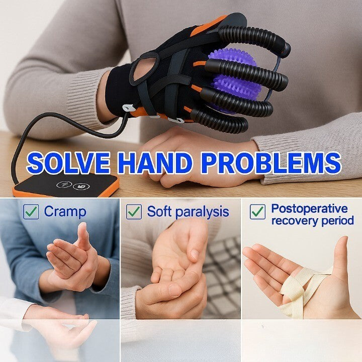 Aangedreven handtherapiehandschoenen revalidatiesysteem voor beroerte, artritis, zenuwletsel, ondersteuning bij mobiliteitstraining en fysiotherapie voor thuis