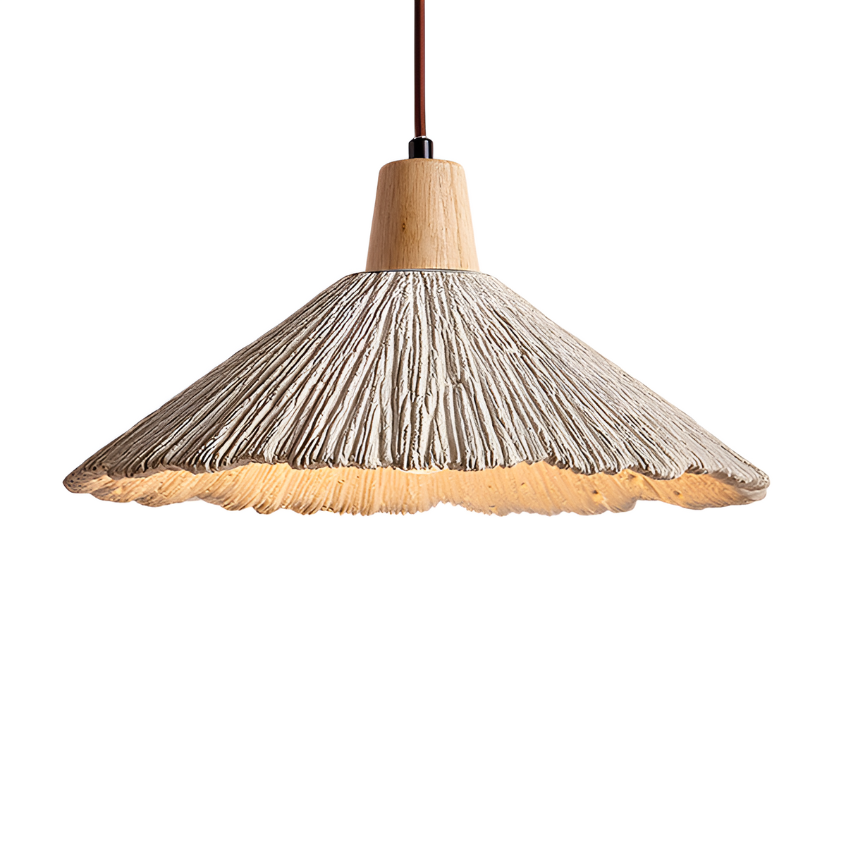 Crème-kleurige betonnen hanglamp 14 inch sculpturale keukeneiland pendellamp koepellamp bedraad moderne boerderij eetkamer plafondlamp | Thomler