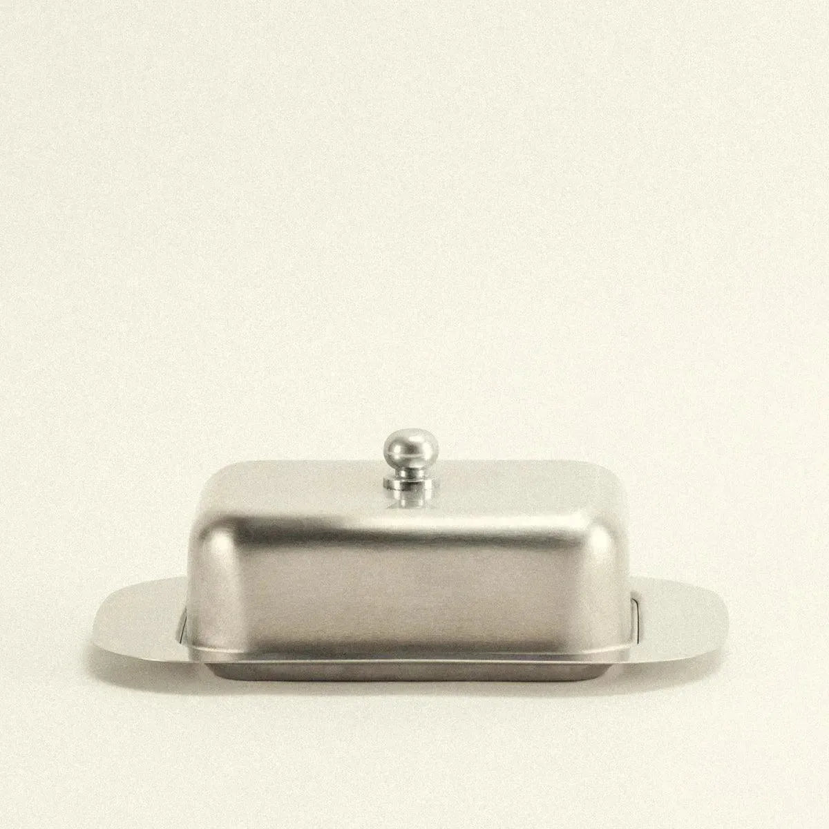Edelstahl-Aufbewahrungsbehälter mit Deckel für frische Molkereiprodukte, 19 cm, Vintage-Design für den Küchentisch | Thomler
