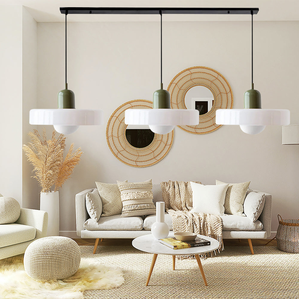 Glas-Pendelleuchte 12 Zoll höhenverstellbare Deckenleuchte für Schlafzimmer Nachttische modern minimalistisch nordische Hängelampe E27 Fassung für | Thomler