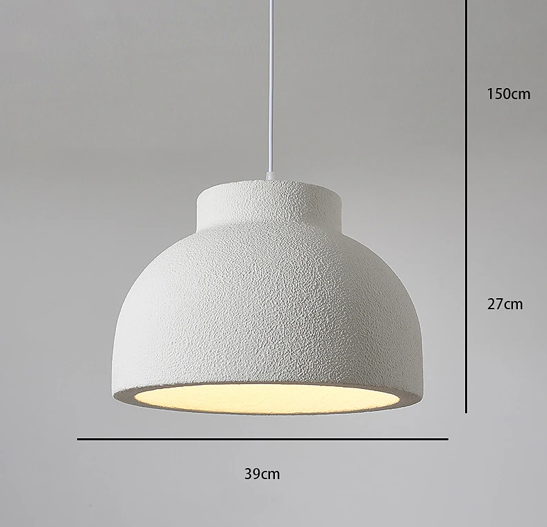 Koepel Plafonnière 15 of 23 inch Witte Polystyreen Kap voor Eetkamer Keukeneiland Slaapkamer Verstelbaar Snoer E26 Fitting Modern Mini | Thomler