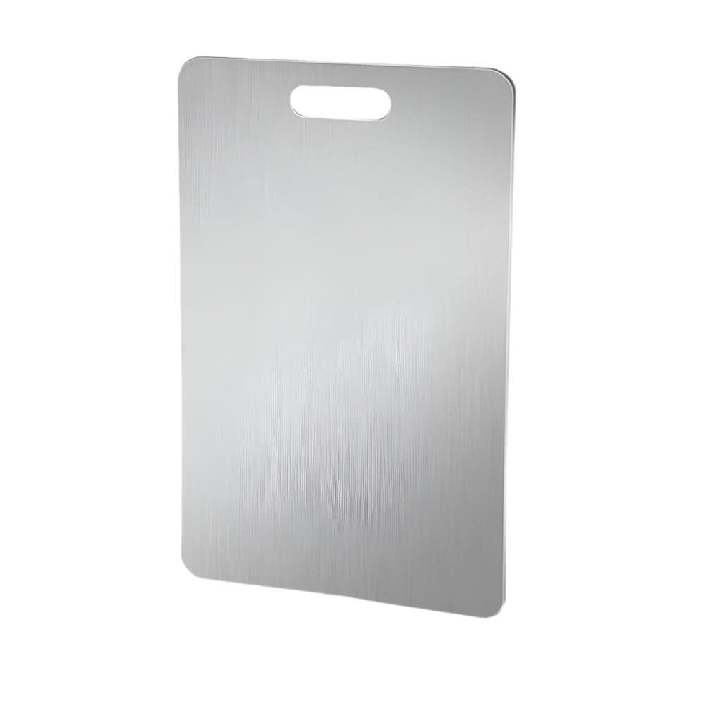 Tabla de preparación de cocina de acero 13.8×9.8 pulg. Superficie no porosa resistente a las bacterias, bandeja rodante para cortar y servir para verduras, carne, masa, queso Mul | Thomler