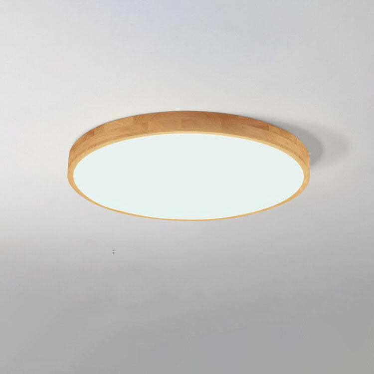 Round Wood Overhead Light Fixture with Adjustable Temperature Settings 12-24 Inch Low Profile for Bedroom Living Room Kitchen Dining Area Co | Thomler