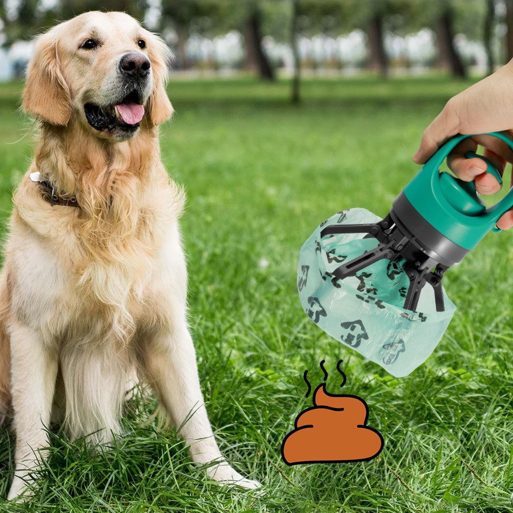 Dog Waste Scoop Claw with Bag Dispenser