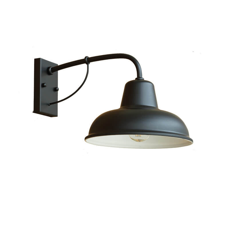 Iron Exterior Sconce 10×9×16 in Black Industrial Hardwired E26 Socket for Garden Fence Entryway Pathway Home Porch Deck Ambient Outdoor Ligh | Thomler