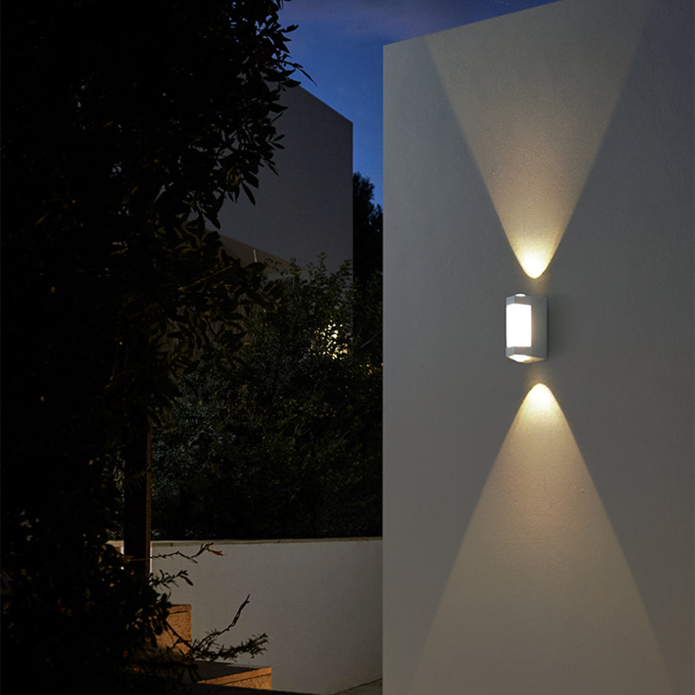 Outdoor Wandlamp 10,6 inch Zwart Waterdicht Bidirectionele Lichtbundel voor Buitenmuren Entree Veranda Tuinpad Architectonisch Accent IP6 | Thomler