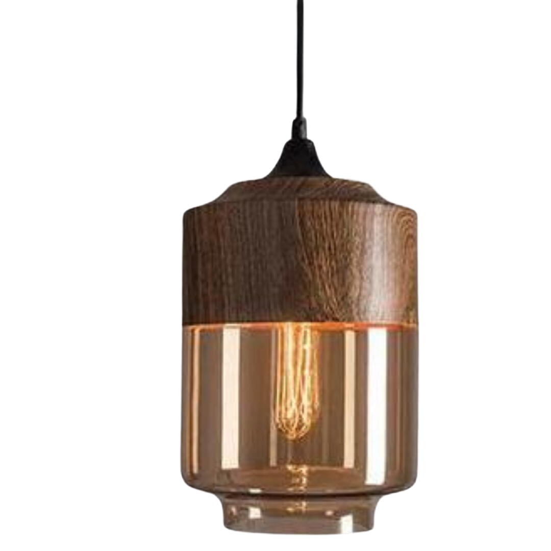 Hanging Ceiling Fixture with Smoked Glass Shade 10 Inch Adjustable Height E27 Socket for Dining Room Kitchen Island Modern Farmhouse Breakfa | Thomler