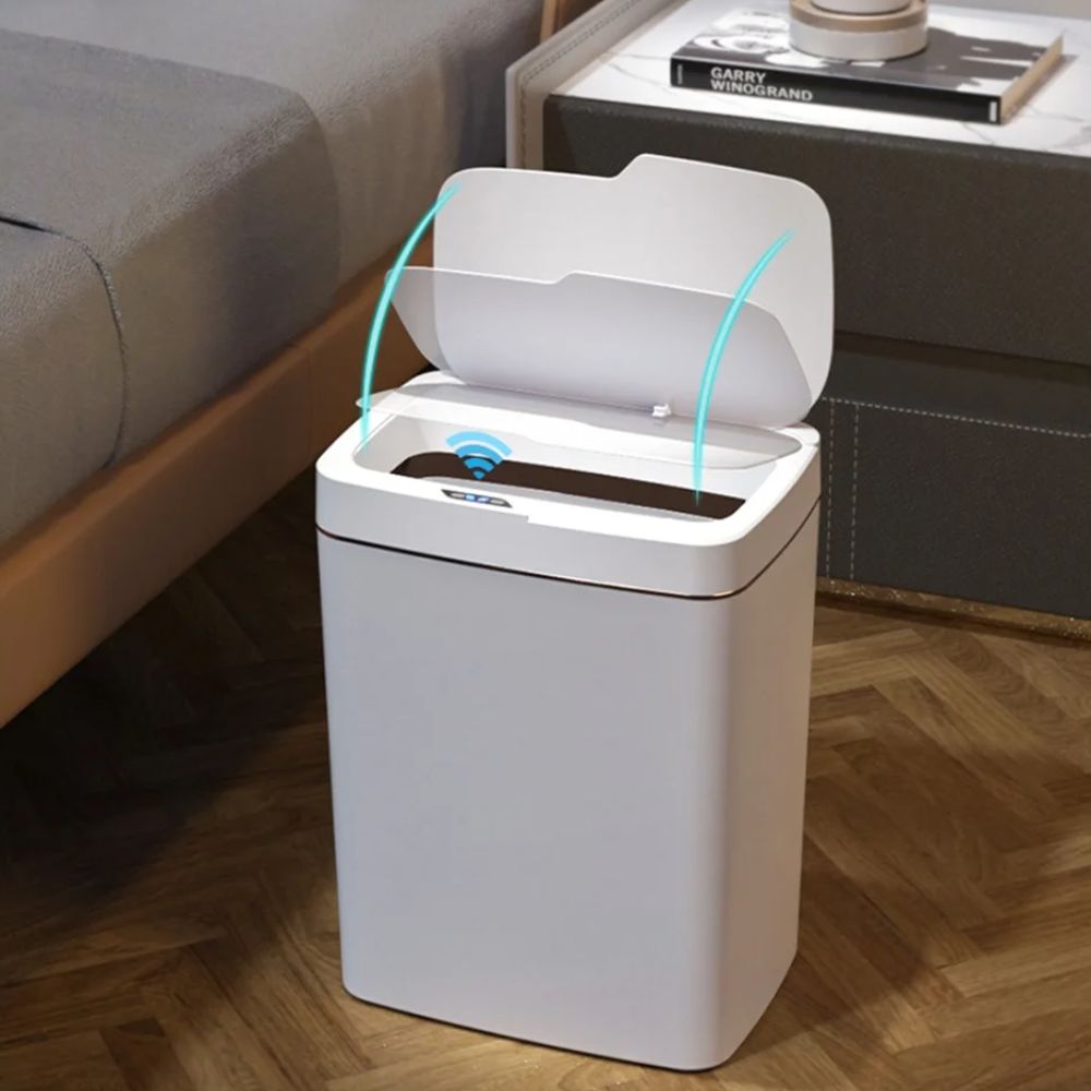 Automatische slimme afvalemmer met bewegingssensor