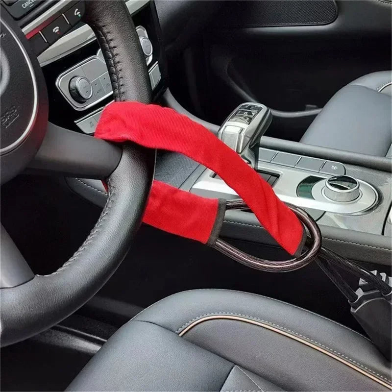 Cerradura universal para volante de coche con seguridad de cinturón de seguridad