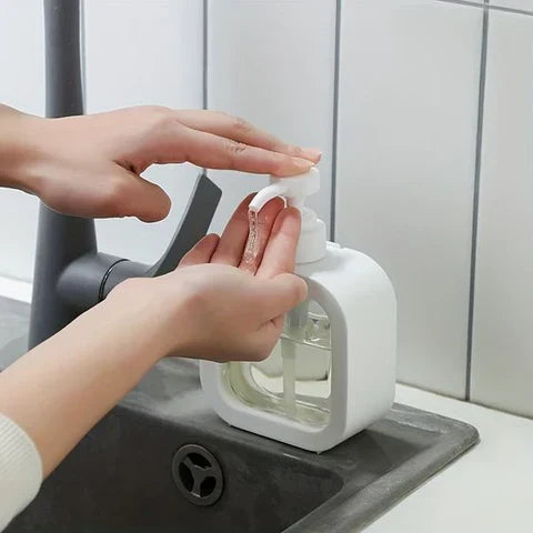 Countertop Liquid Soap Pump Dispenser with Press Mechanism for Bathroom Vanity, Kitchen Sink & Shower | Modern Minimalist Scandinavian Desig | Thomler