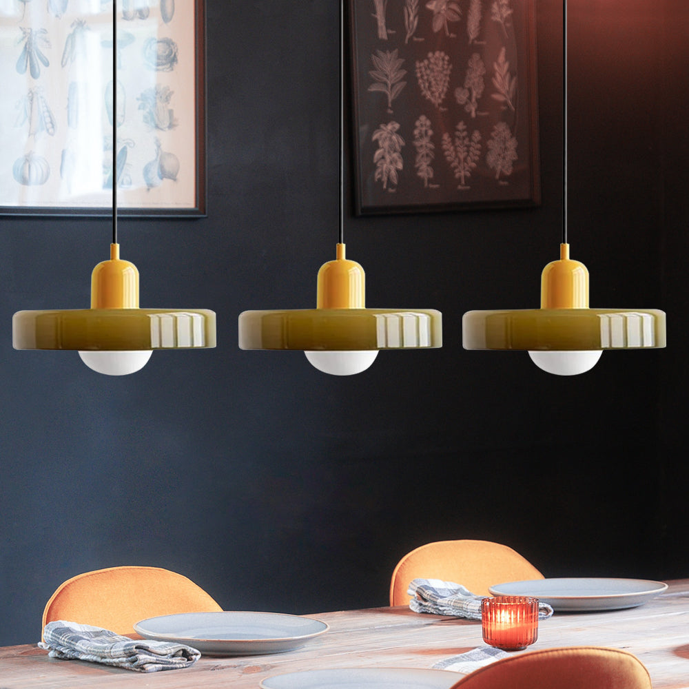 Glas-Pendelleuchte 12 Zoll höhenverstellbare Deckenleuchte für Schlafzimmer Nachttische modern minimalistisch nordische Hängelampe E27 Fassung für | Thomler