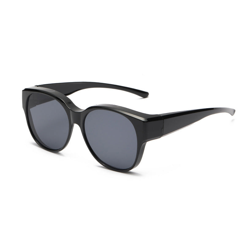Polarized Over-Prescription-Glasses Sunglasses UV400 Cat-Eye Wraparound Shades for Eyeglass Wearers Driving Outdoor Sports Women Men