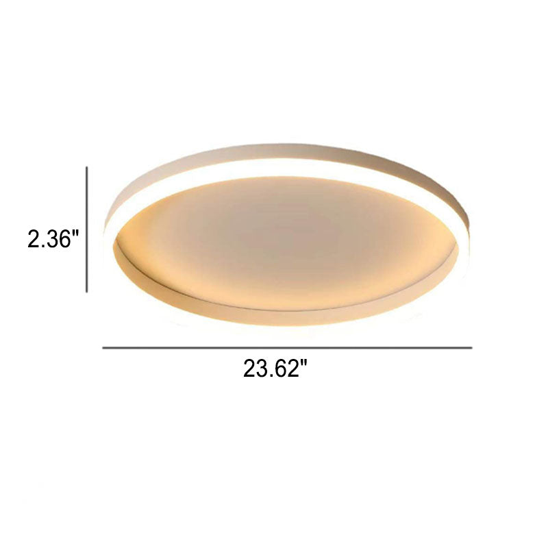 20 in Dimmable LED Ceiling Light with Remote Iron & Acrylic Fixture for Bedrooms Hallways Living Rooms Modern Low-Profile Design | Thomler