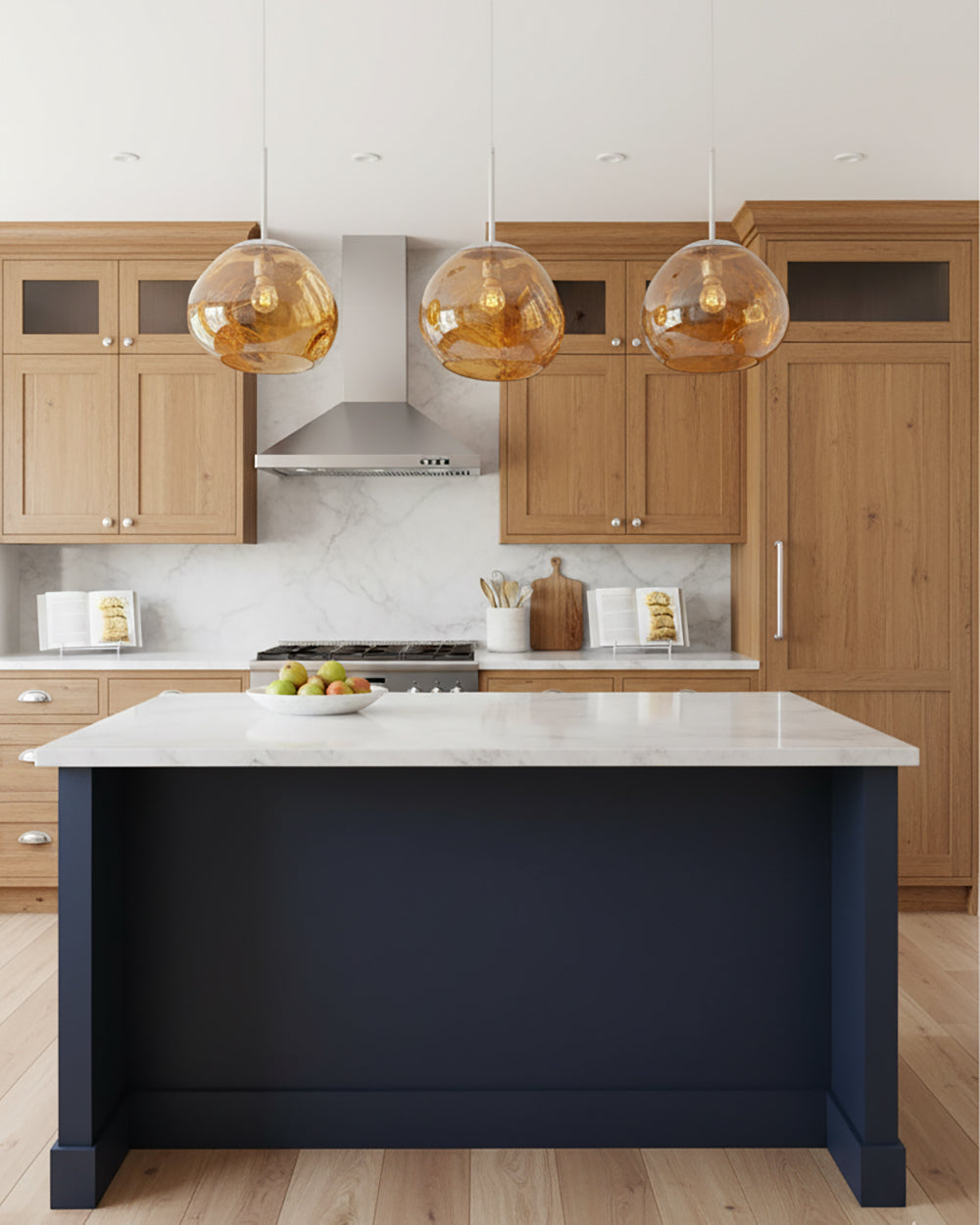 Hanging Dome Shade with Reflective Finish – Adjustable Drop Fixture for Kitchen Island, Dining Room, Bedroom – Metal Construction with E26 S | Thomler