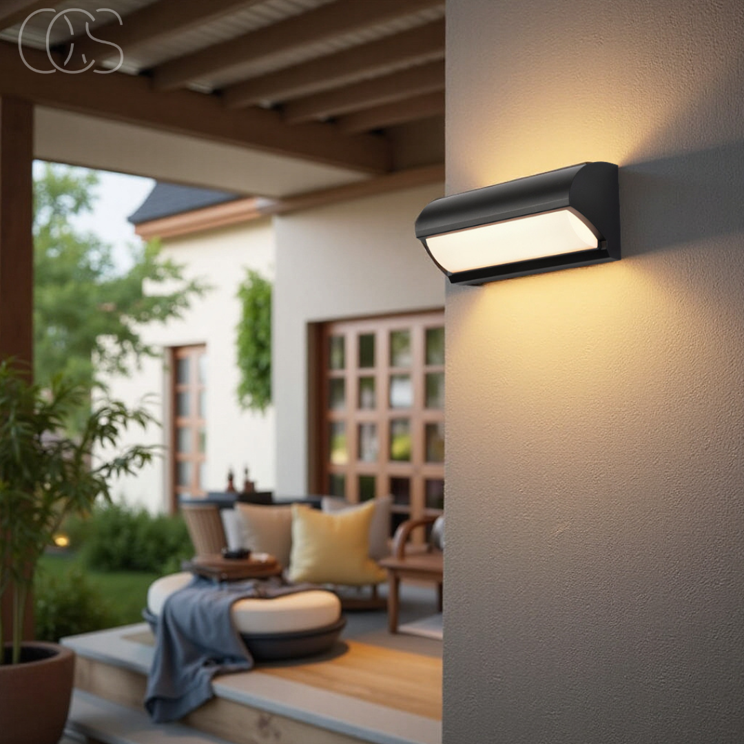 Outdoor LED Wall Light 20W Waterproof Fixture Black 9.8 Inch for Patio Entryway Garden Path Stairway IP65 Rated 960 Lumens Warm Glow | Thomler