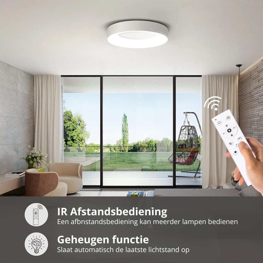 Round Flush Mount LED Fixture Iron Acrylic Low Profile for Bedroom Hallway Living Room Kitchen Dining Room Modern Minimalist Slim Design | Thomler