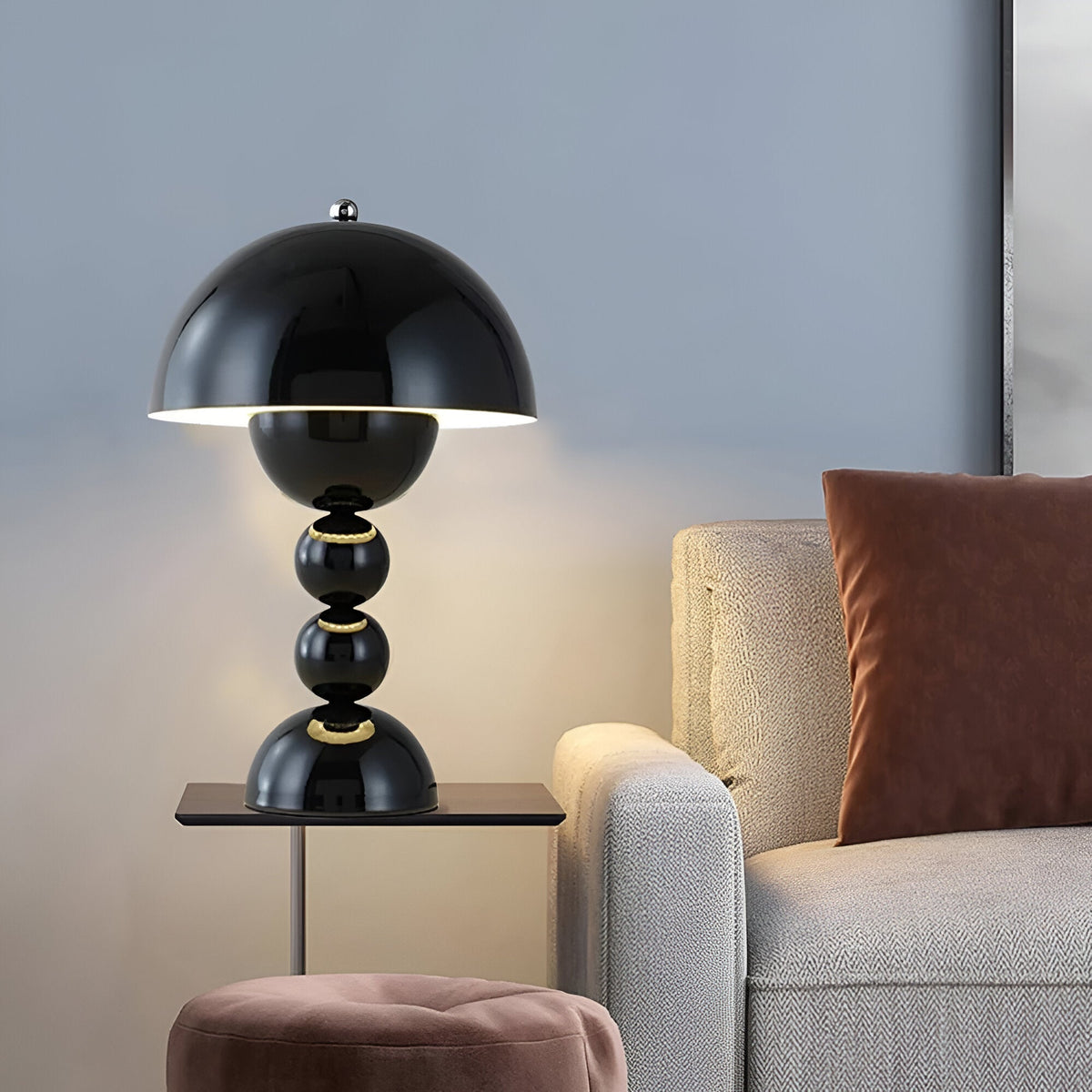 Draadloze LED-nachtkastlamp met USB-oplaadfunctie, 11-inch sculpturale acrylverlichting voor slaapkamer, bureau, leeshoek | Moderne draagbare sfeerverlichting | Thomler