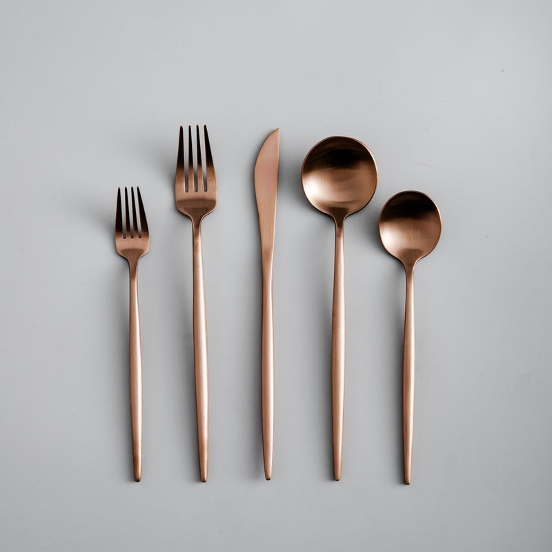 Titanium-Coated Stainless Steel Flatware Set – 18/10 Premium Dinnerware Service for Everyday Dining & Special Occasions | Thomler