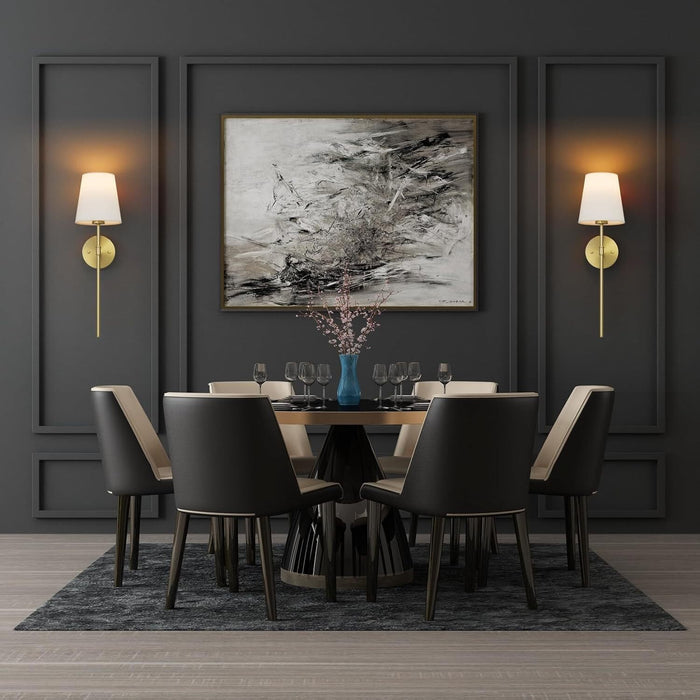 Wiederaufladbare LED-Wandleuchte, 22 Zoll, ferngesteuert, einstellbare Helligkeit, drei Farbtemperaturen, Metallkonstruktion für Schlafzimmer, Flure St | Thomler