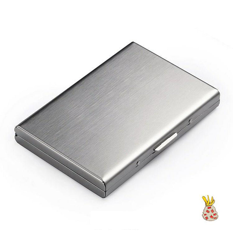 Slanke metalen kaarthouder met RFID-blokkeringstechnologie voor creditcards en contant geld