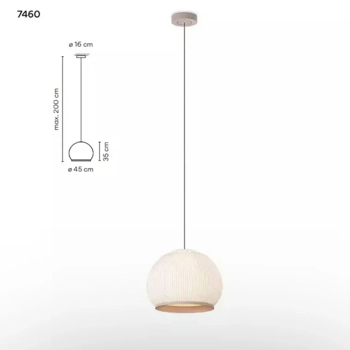 Geribbelde Lycra Hanglamp – 18 inch Ronde Dimmbare LED Plafondpendel voor Kookeiland, Eettafel & Moderne Woonruimtes | Thomler