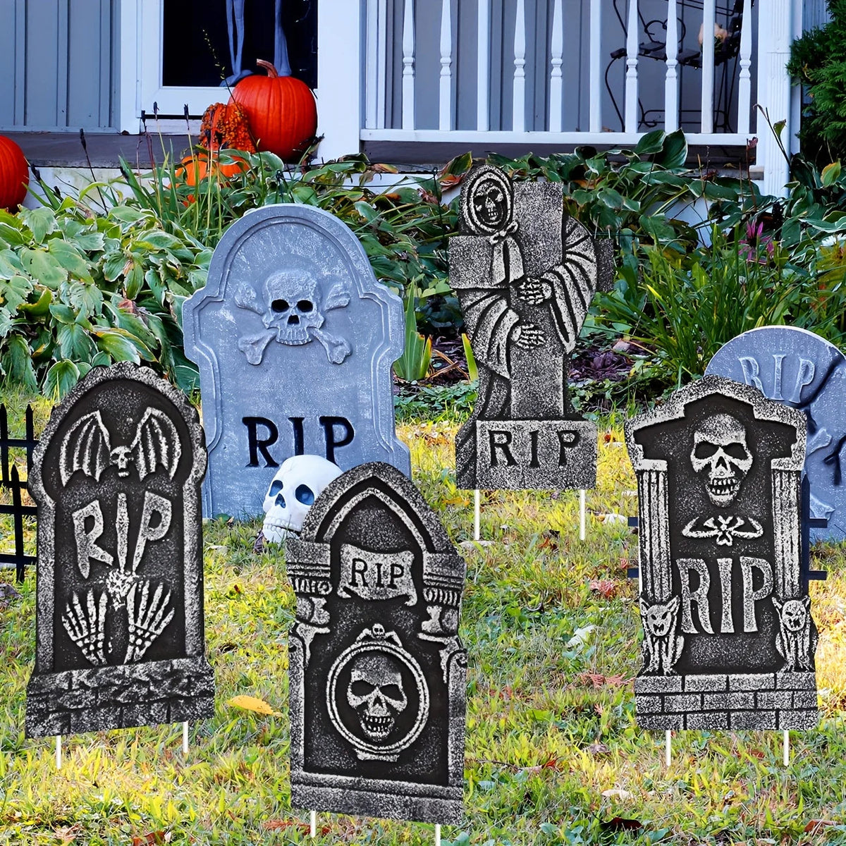 Halloween grafstenen met grondpennen