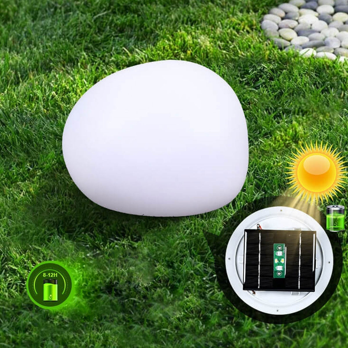 Aplique de pared LED de energía solar para patios, senderos y jardines: lámpara de exterior moderna resistente a la intemperie