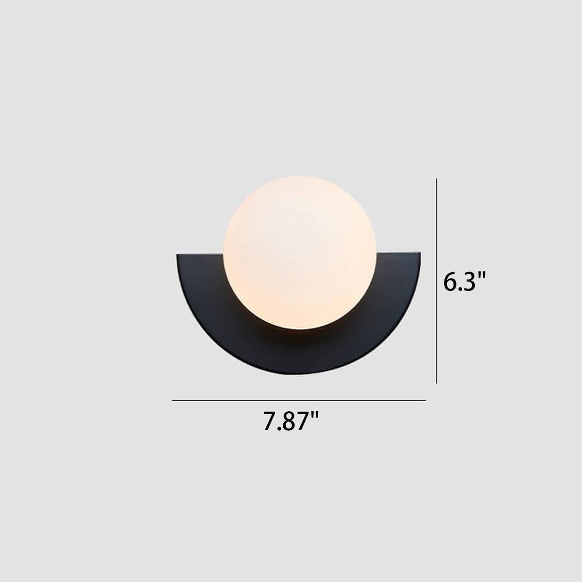 Half-Sphere Glass Wall Sconce with G9 LED, Iron Frame, Hardwired Fixture for Bedroom, Hallway, Reading Nook, Modern Style, Multiple Colors | Thomler