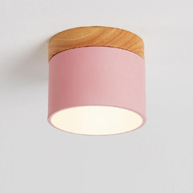 Compact Surface-Mount LED Light Fixture 4 in Round Multi-Color Adjustable Temperature for Entryways