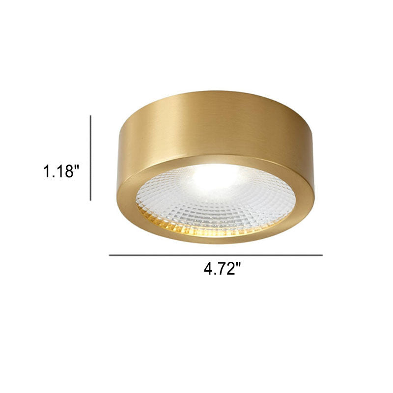 Recessed LED Ceiling Light Copper Finish 5 in Round Ultra Low Profile for Bedroom Entryway Kitchen | Thomler