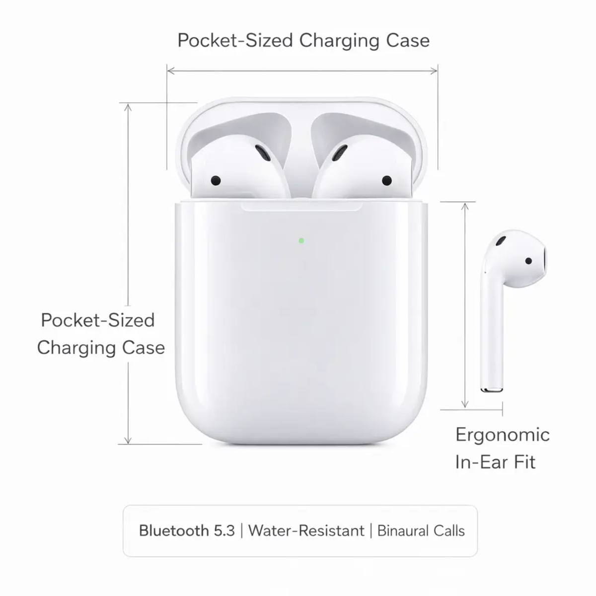 Wireless Earbuds with Charging Case – Bluetooth 5.3 In-Ear Headphones with Mic for Running, Workouts & Daily Use | Thomler