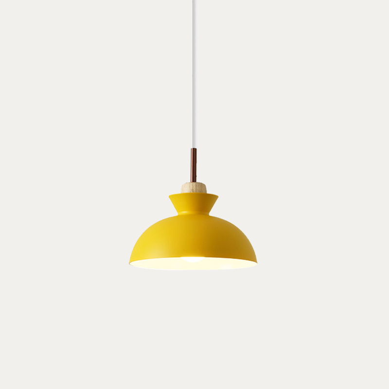Lámpara colgante de madera de 11 pulgadas con casquillo E27, lámpara de techo nórdica moderna para dormitorio, sala de estar, comedor, isla de cocina, vestíbulo y pasillo | Thomler