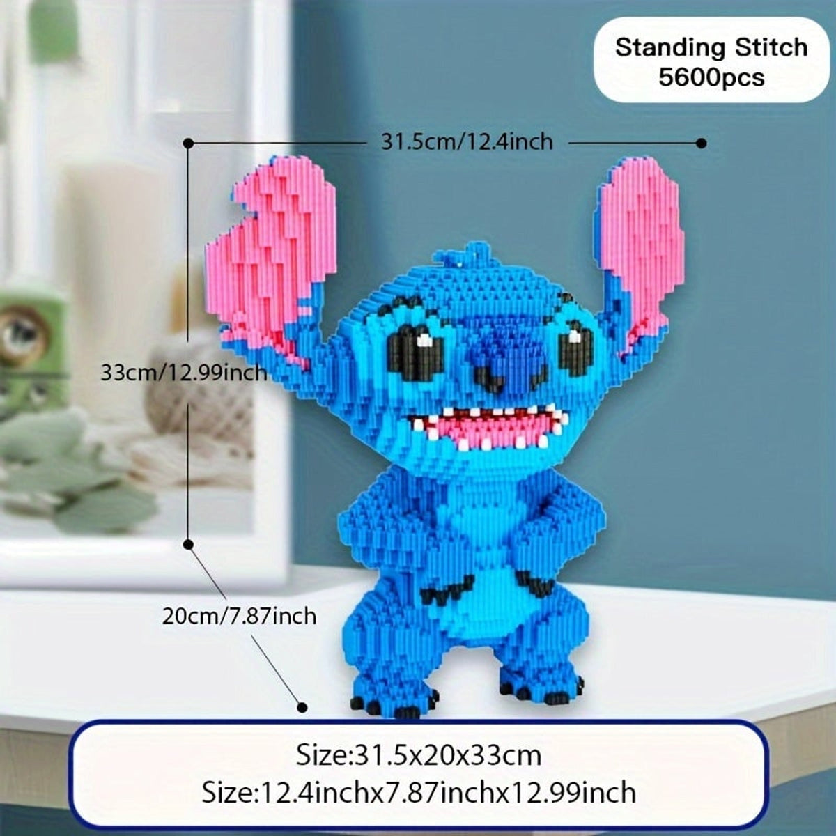Rompecabezas 3D de construcción de la figura de Stitch de 5600 piezas