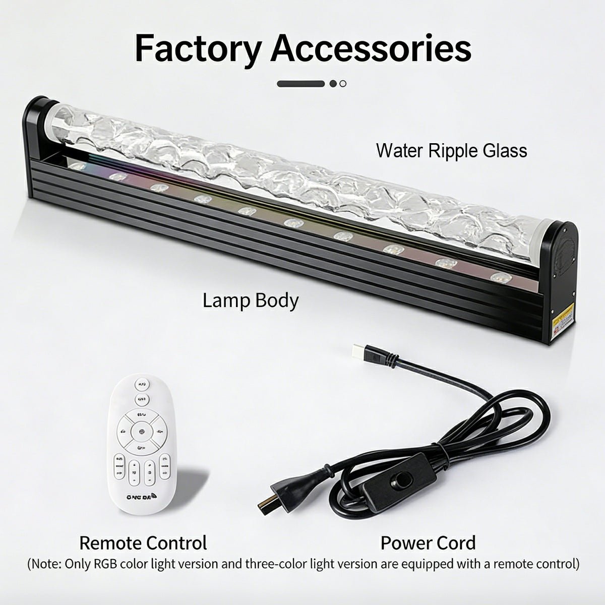 Animierte LED-Wandleuchte 39 Zoll aus Aluminium mit Flammen- & Wassereffekten, RGBW-Farbwechsel, Fernbedienung für Wohnzimmer, Schlafzimmer, Bar, Hotelmodus | Thomler
