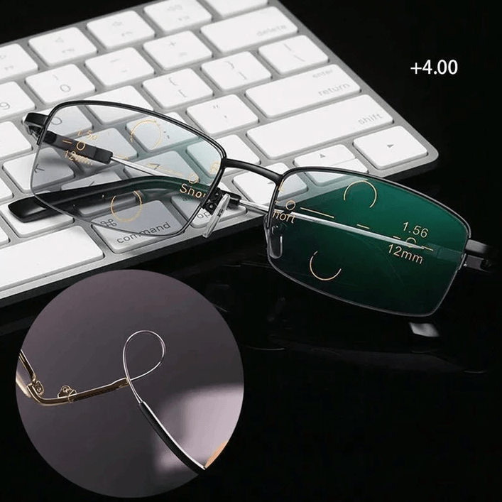 Titan-Mehrfokus-Lesebrille für Nah- und Fernsicht mit Blaulichtfilter