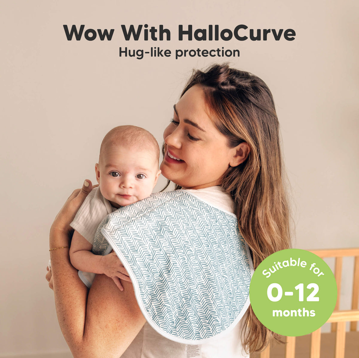 4-Pack Curved Burp Cloths