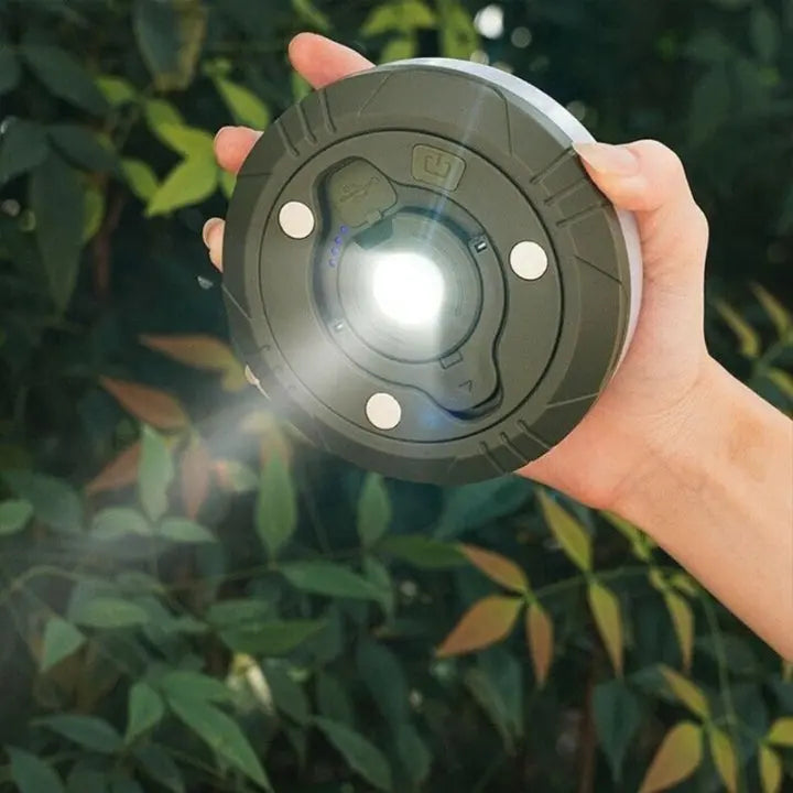 Rechargeable LED Camping Lantern with RGB String Lights and Power Bank Function for Outdoor Adventures | Thomler