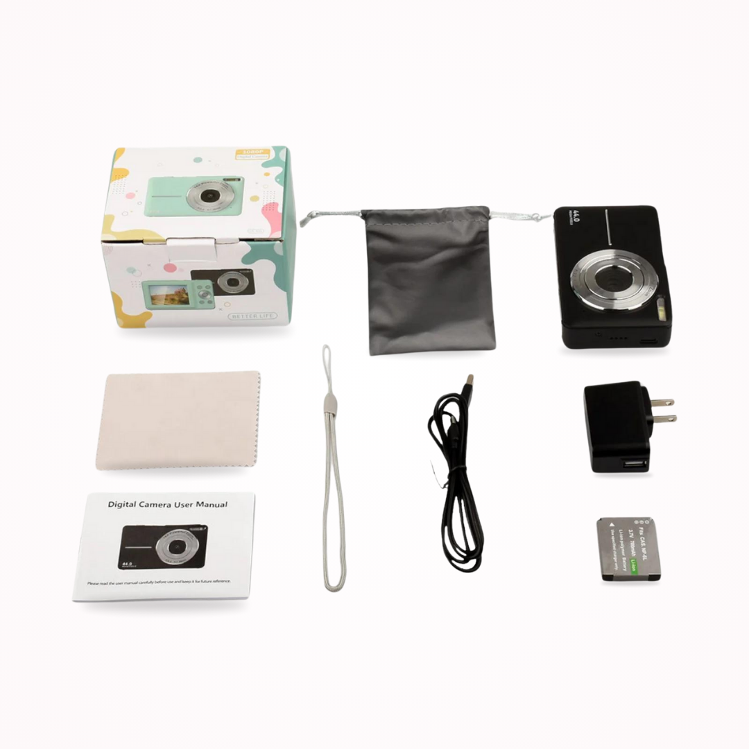 Retro Point-and-Shoot Camera with 1080p Recording & Large Display Screen for Snapshots, Events, Vacations | Thomler