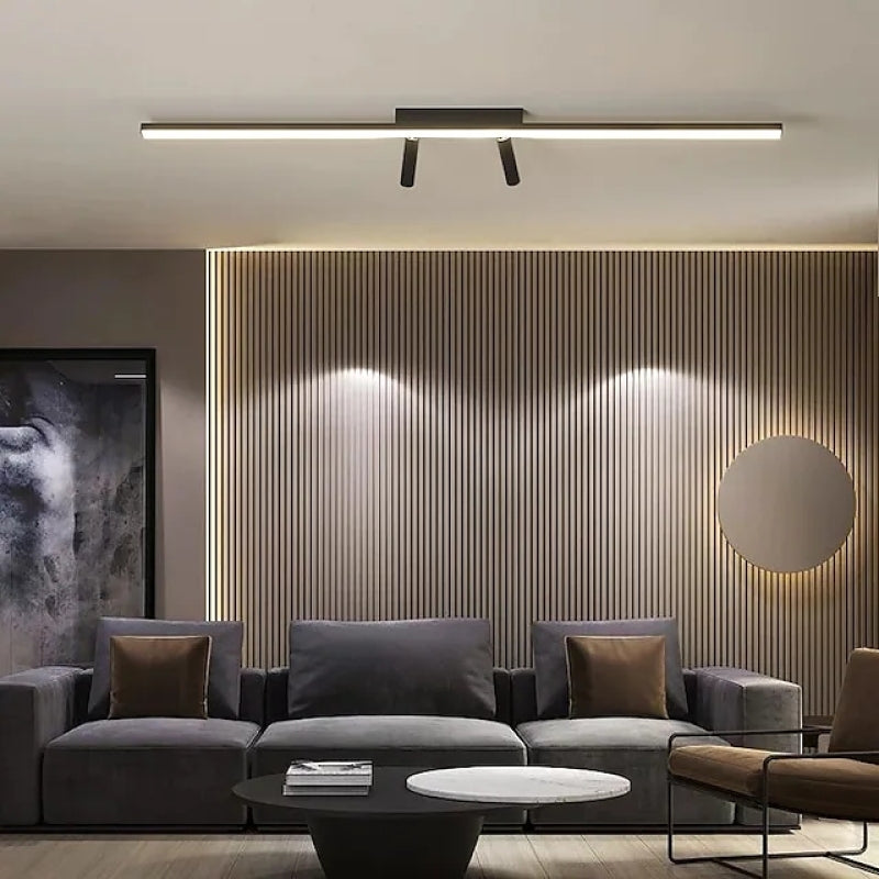 Track Spotlight Bar Ceiling Fixture Black Metal Directional Adjustable Heads Indoor Room LED 31.5 Inch 39.5 Inch Modern Minimalist Versatile | Thomler
