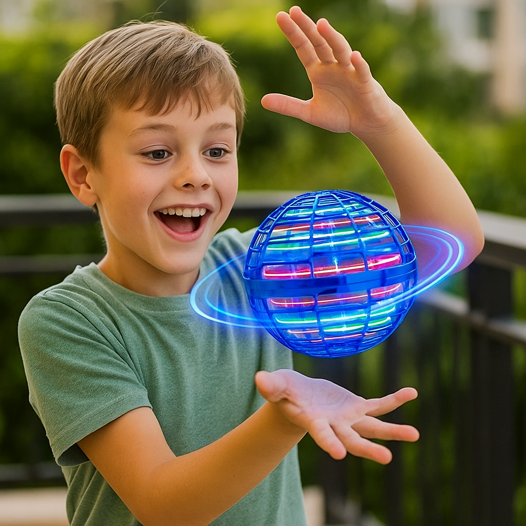 LED-Leuchtball mit wiederaufladbarem Akku und aerodynamischem Flugdesign
