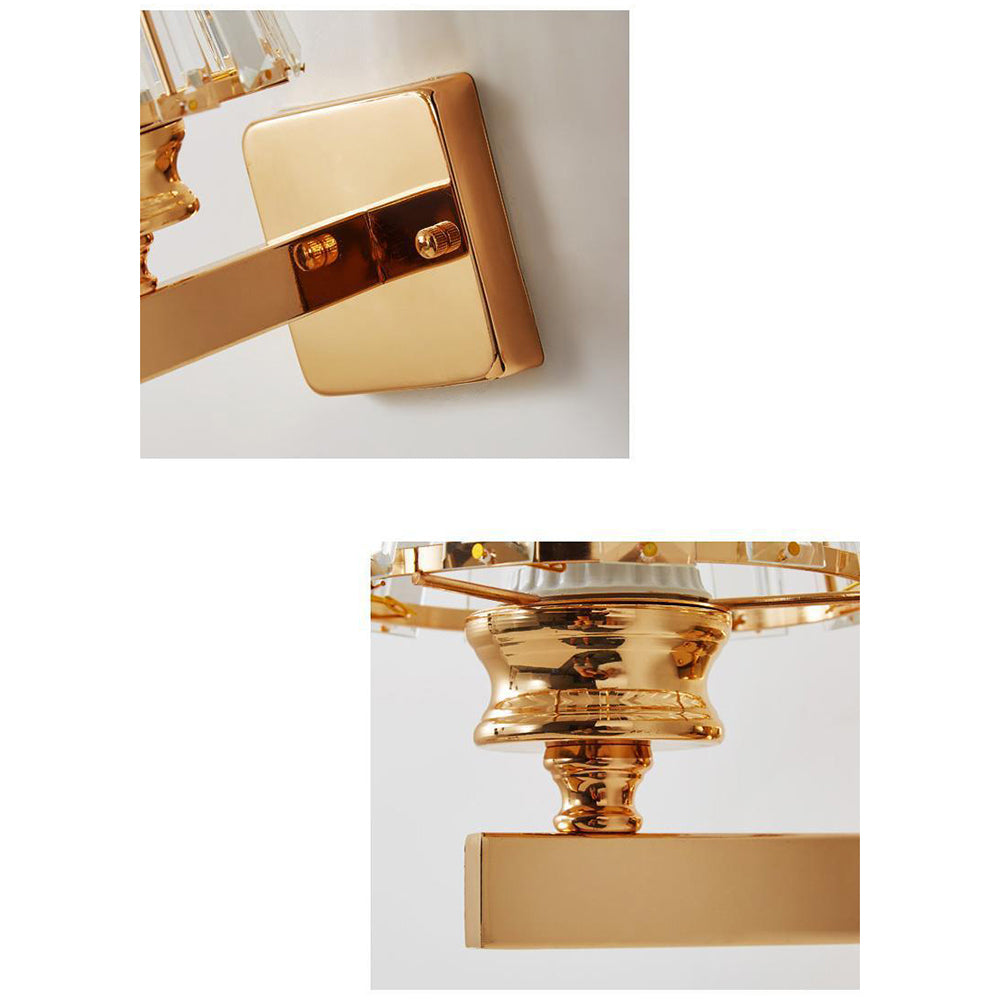 Wandleuchte aus Metall & Glas 23,9 cm, schwarzer strukturierter Schirm für Schlafzimmer, Flur, Wohnzimmer, Ambiente-Beleuchtung, moderne Wohndekoration | Thomler