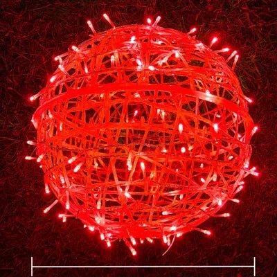 Woven LED Globe Light 8 Inch Weatherproof Hanging Outdoor Sphere for Patio Yard Deck Party String Linkable Ambient Glow | Thomler