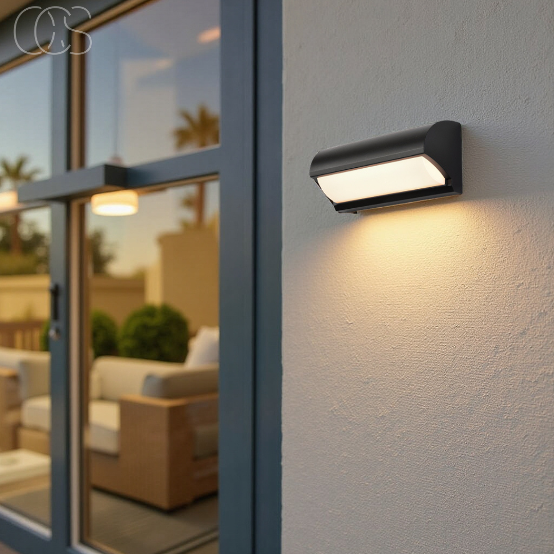 Outdoor LED Wall Light 20W Waterproof Fixture Black 9.8 Inch for Patio Entryway Garden Path Stairway IP65 Rated 960 Lumens Warm Glow | Thomler
