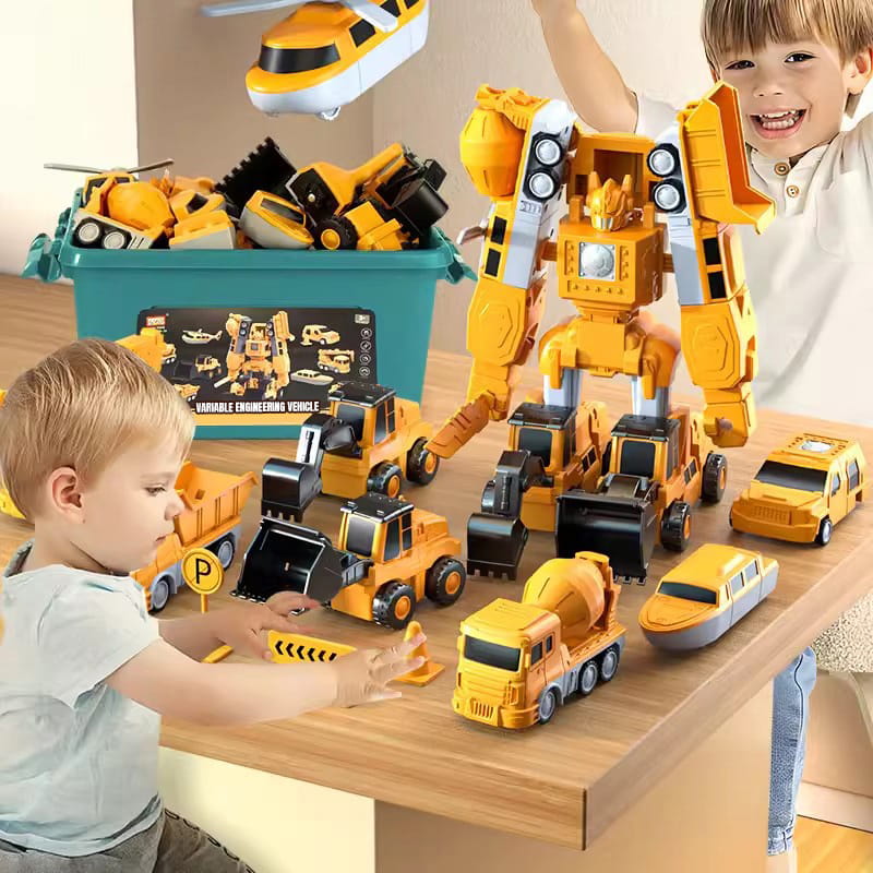 Magnetic Construction Vehicle Building Set for Kids – Transformable Toy Trucks with Snap-Together Magnets for Creative Play & STEM Learning | Thomler