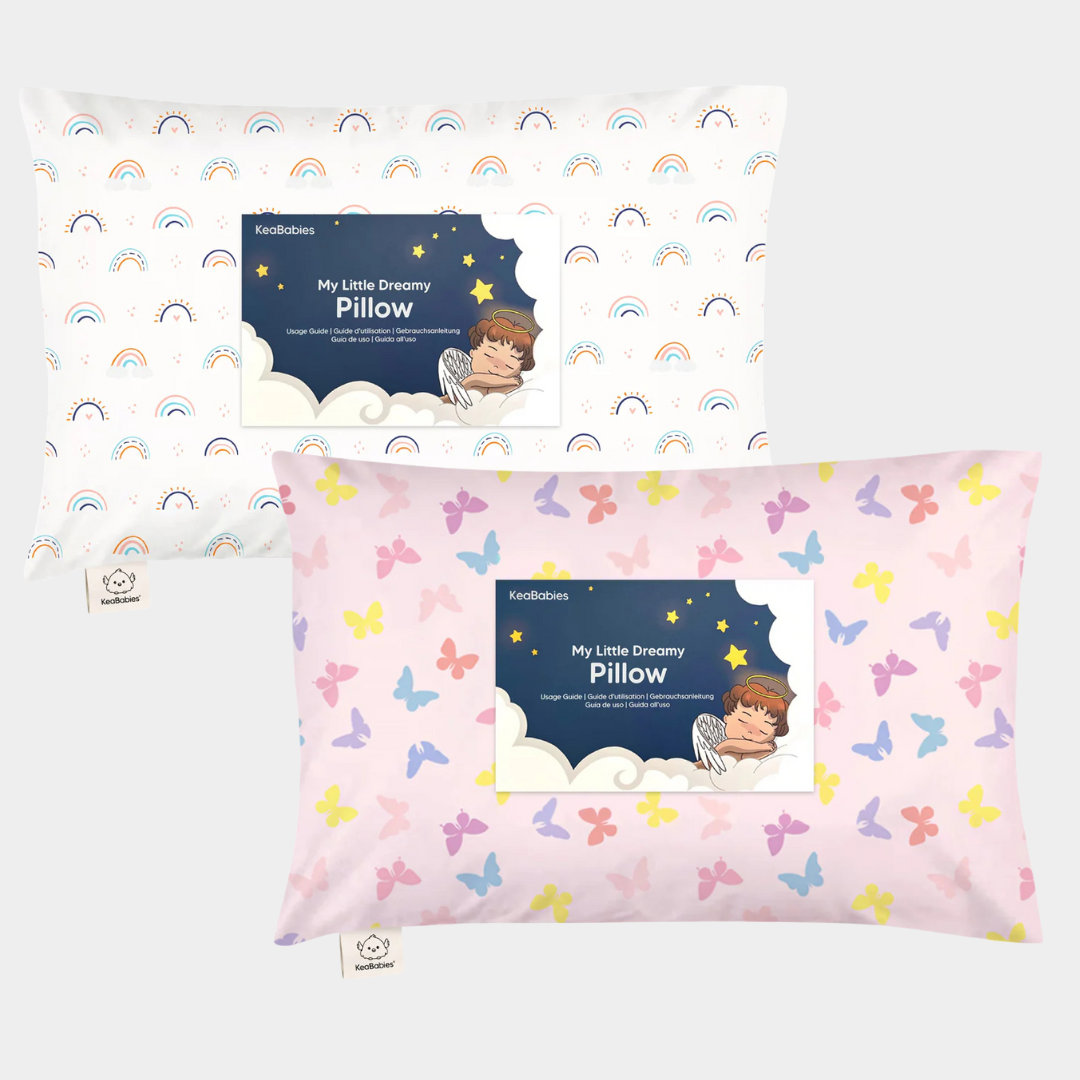 2-Pack Toddler Pillow (Rainbow & Butterfly Prints)