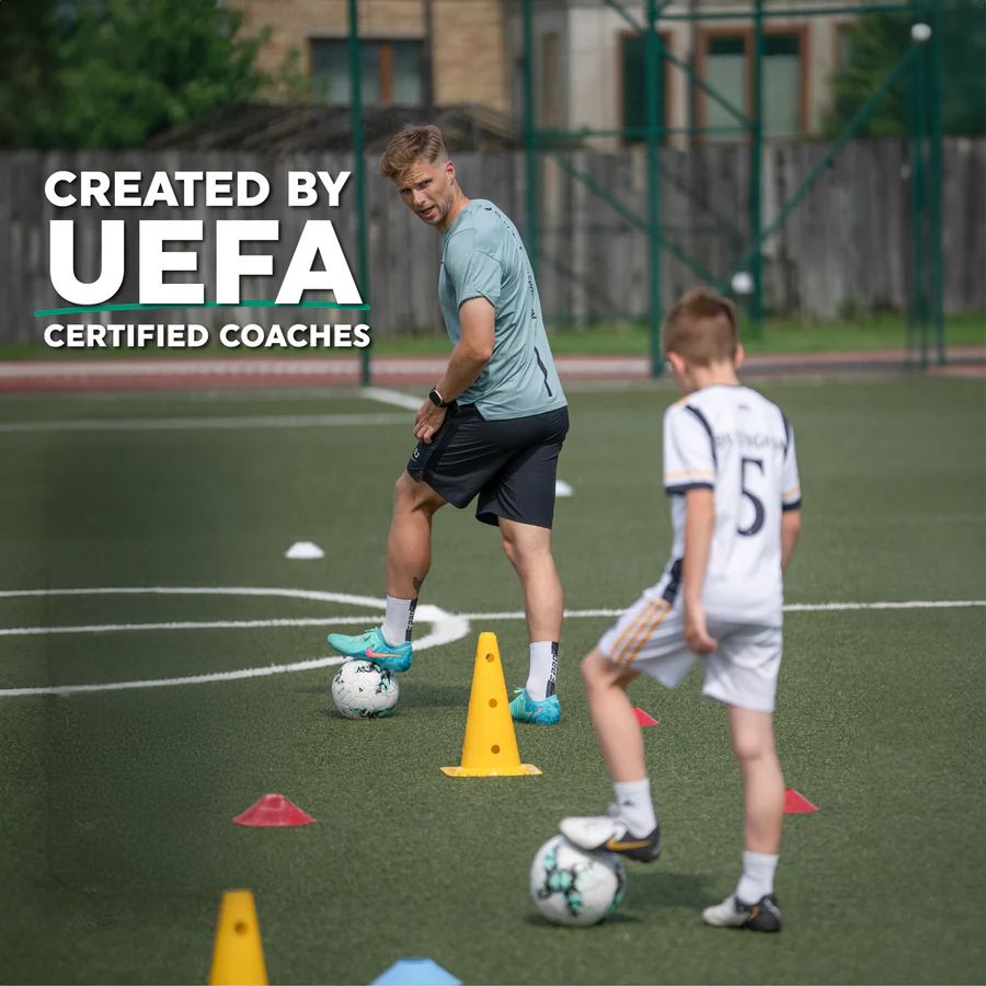 Soccer Skills Training Mat 35 in × 24 in Indoor Footwork Dribbling Practice Set Ball Control Exercises Youth Home Drills Anti-Slip Socks | Thomler