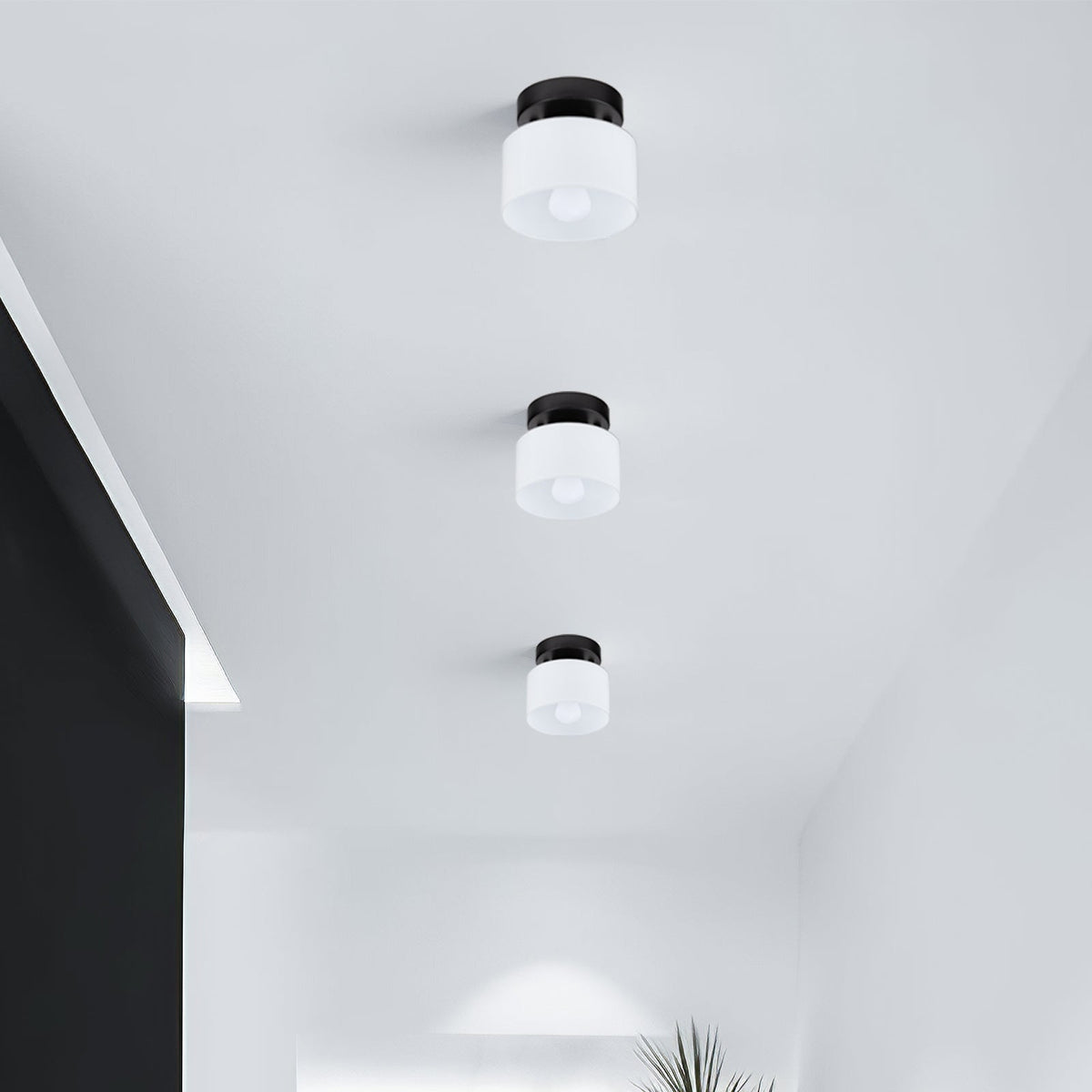 Flush Mount Glass Dome Ceiling Light E26 Socket Amber Globe for Kitchen Entryway Bedroom Low Profile Vintage Style Home Lighting Fixture | Thomler