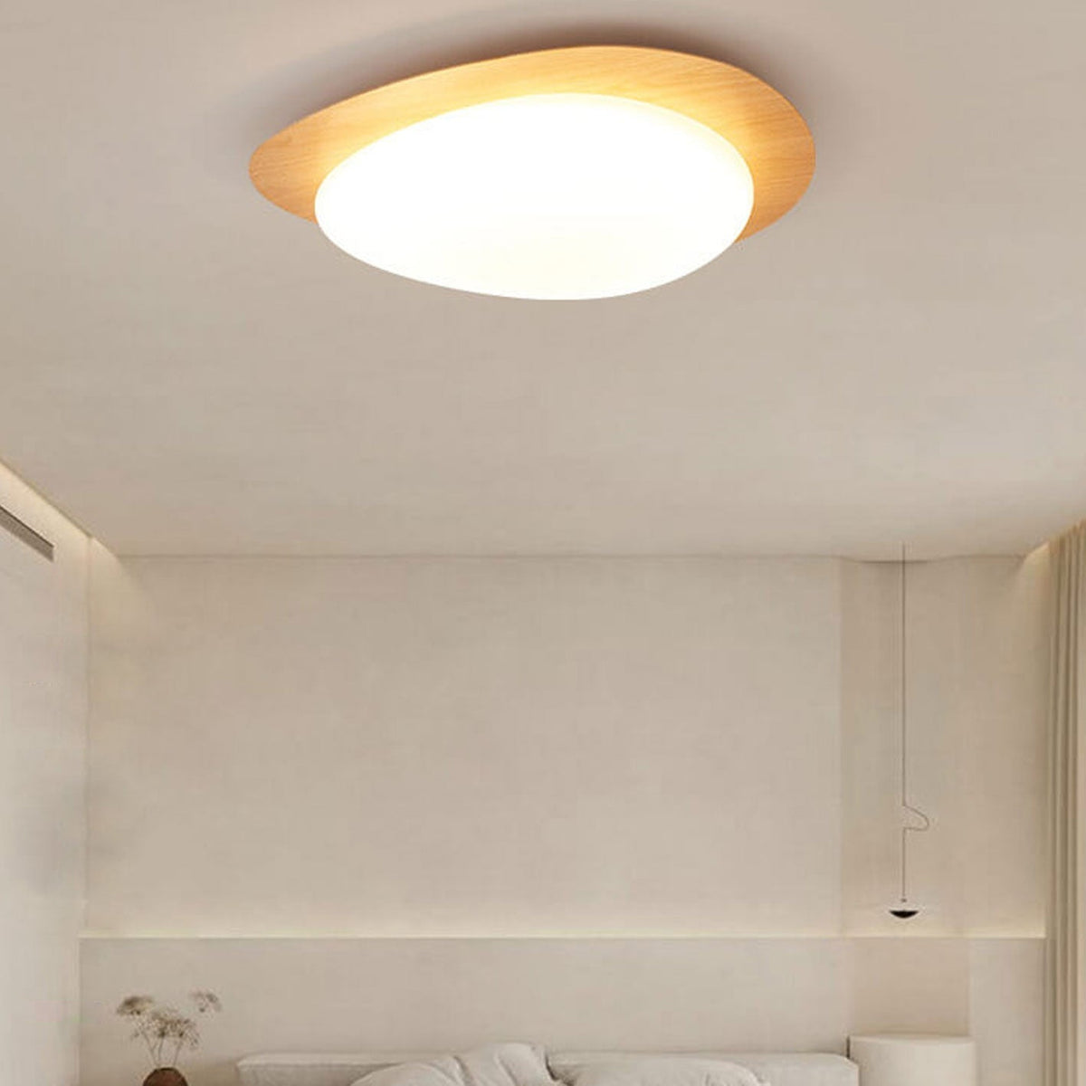 Low-Profile LED Ceiling Fixture with Remote Dimming & Three Color Modes for Bedrooms Hallways Kitchens | Modern Iron Acrylic Overhead Lighti | Thomler