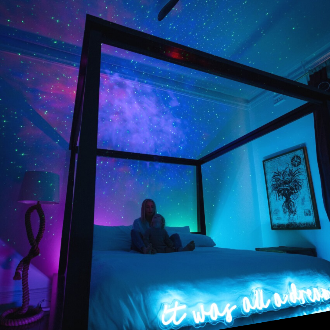 Starry Night Sky LED Projector with Bluetooth Speakers & Remote Control for Bedroom Ceiling Walls | Thomler